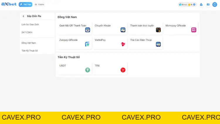 Hướng Dẫn Cách Nạp Tiền 8xbet Cho Thành Viên Mới - Cavex